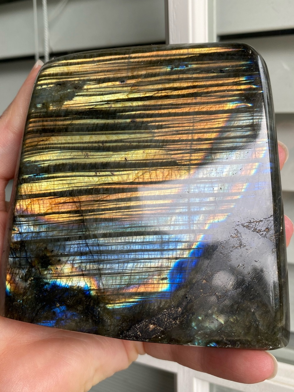 ✨ Labradorite Freeform — About 4” x 4” ✨